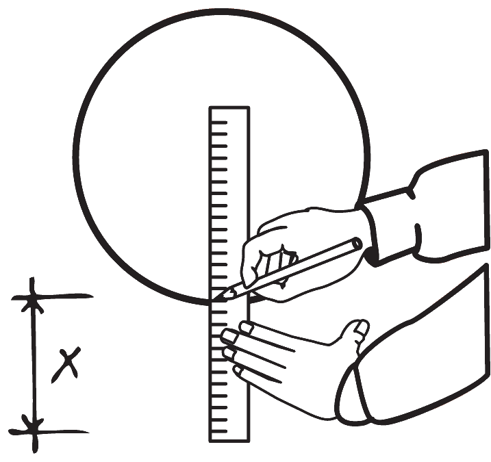 Scribing the round cut-out on the glass