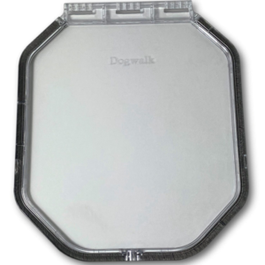 G-DDRF replacement flap for Dogwalk glass fitting medium dog door, 270 × 313 mm clear polycarbonate