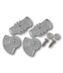 G-LDDDC clear 4-way locking dial set with screws and caps for Dogwalk glass fitting dog doors