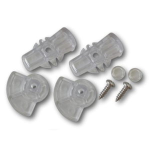 G-LDDDC clear 4-way locking dial set with screws and caps for Dogwalk glass fitting dog doors