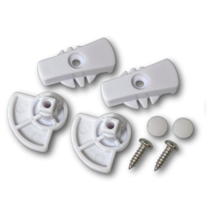G-LDDDW white 4-way locking dial set with screws and caps for Dogwalk glass fitting dog doors