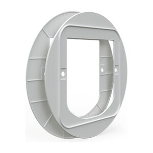 SureFlap Pet Door Mounting Adaptor GMA101WT2 in white, round adaptor for fitting the Microchip Pet Door into glass or a wall