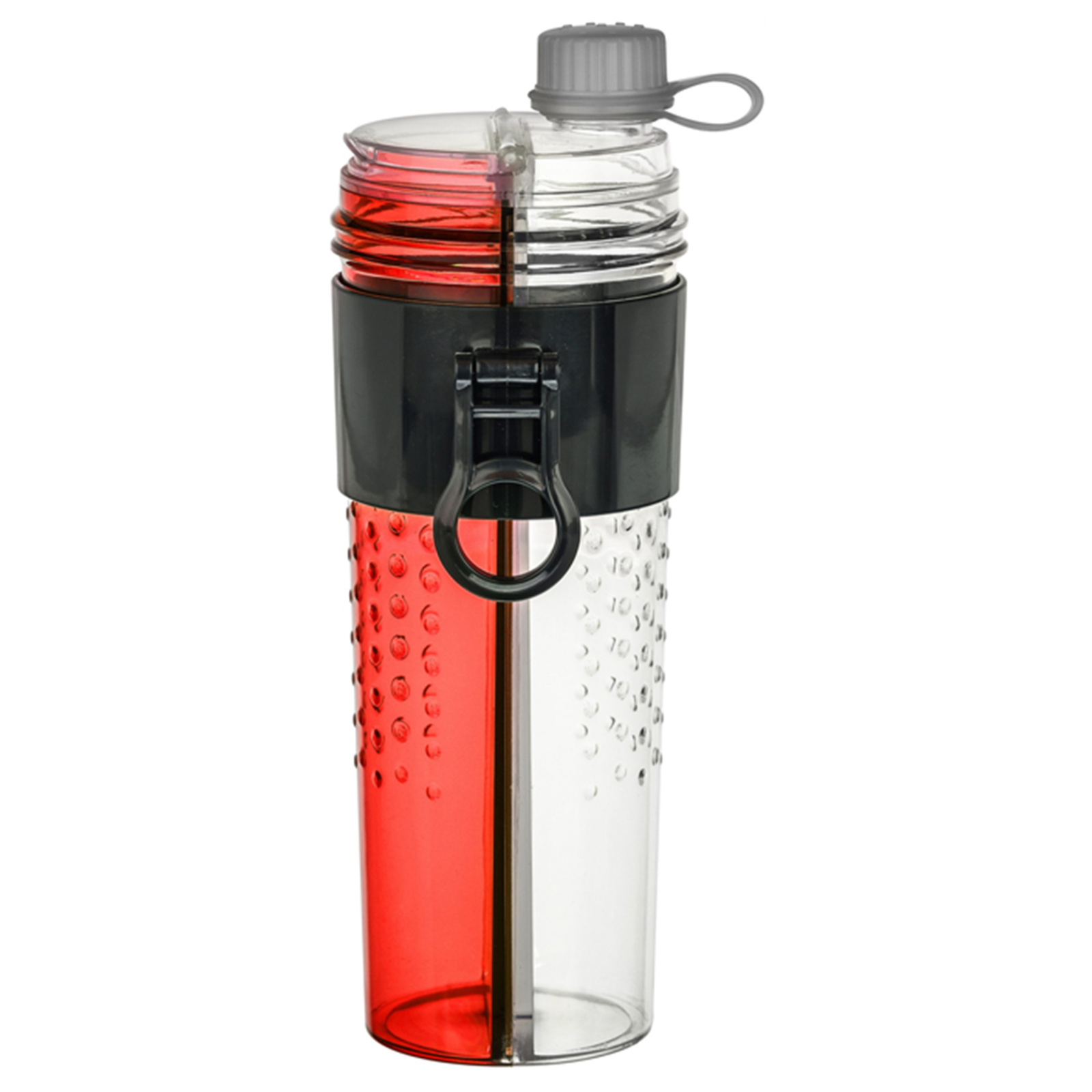 PT-WFB 2-in-1 pet travel bottle with water and dry food compartments