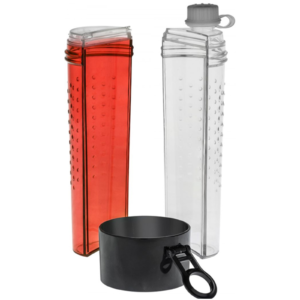PT-WFB travel bottle split into water and food sections with clip-on feeding bowl