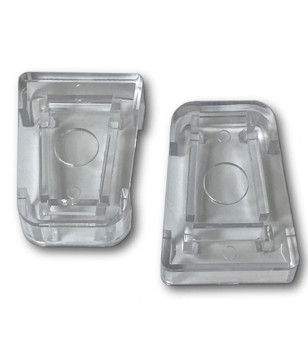 SC-DDC clear security clip that locks the dial of a Dogwalk glass fitting dog door