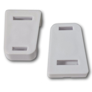 SC-DDW white security clip that locks the dial of a Dogwalk glass fitting dog door