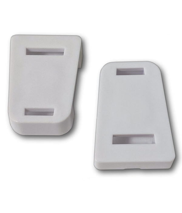 SC-DDW white security clip that locks the dial of a Dogwalk glass fitting dog door