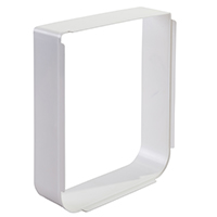 SureFlap Pet Door Tunnel Extender TUN101WT2 in white, adds depth for the Microchip Pet Door in thick doors and walls